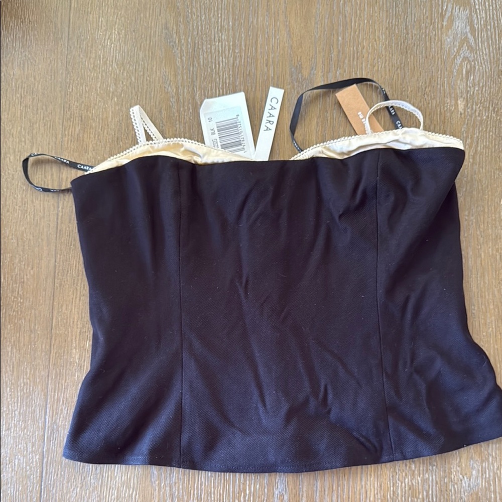 Black and Cream Cami Top